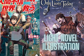 draw light novel illustration cover anime manga webnovel art