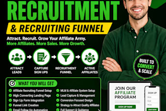 affiliate recruitment, recruit affiliate, mlm recruiting funnel, link sign up