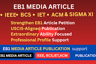 write and publish eb1 media article on top tier media publication site