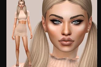 made custom sims 4 character outfit photo realistic sims 4 cc base on your style