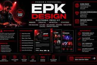 design epk clickable link dj press kit, dj epk, music epk, one sheet, artist epk