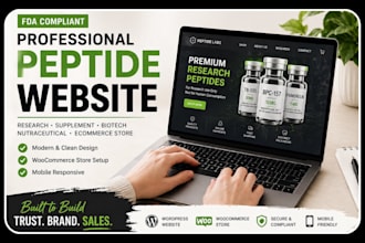 build a professional peptide website for research peptide businesses