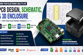 design pcb, schematic, and 3d enclosure for your electronic product