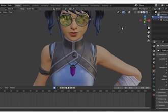 create, rig, weight paint, vrchat,vtuber,vroid,mmd, blendshape, vrm, icone,sfm