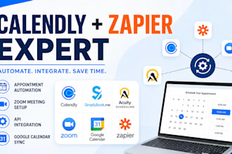automate calendly, acuity, zoom, google calendar, zapier and API integrations