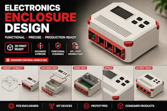 design a professional electronics enclosure for your product