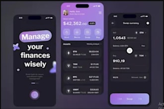 create crypto wallet app, blockchain app, exchange website, flutter app,loan app