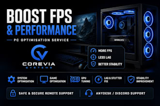 optimise your PC for gaming performance and fps and fix PC issues
