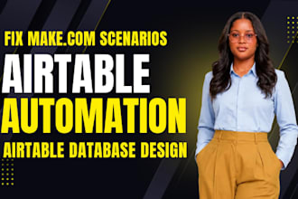 setup airtable automation, make com, airtable database, gohighlevel softr expert