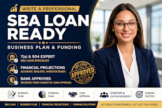 write a professional sba business plan for sba loan approval