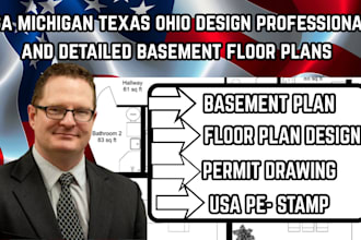 usa michigan texas ohio design professional and detailed basement floor plans
