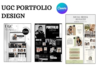 design a ugc portfolio website on canva