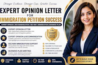 write expert opinion letter for immigration petition success