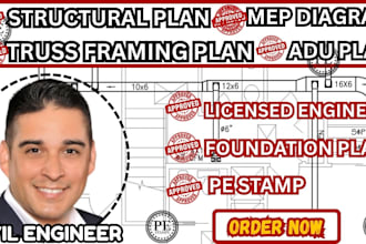 do truss framing plan, construction document, mep diagram, basement plan in mi