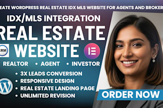 create wordpress real estate idx mls website for agents and brokers