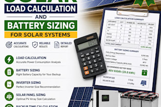 do solar load calculation and battery sizing