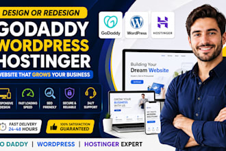 do godaddy website design godaddy website redesign wordpress hostinger website