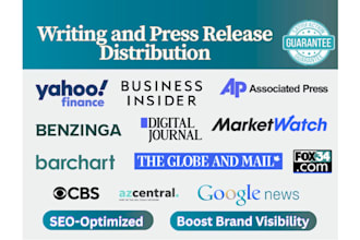 write and distribute press release on yahoo finance and top news sites