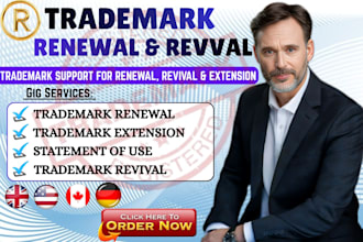 do trademark renewal, revival, extension, sou, uspto filing