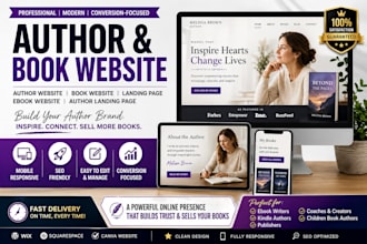 build a modern author website, book author website or ebook website