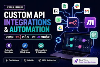 build API automation using n8n or make