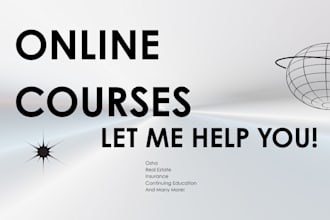 help in taking any online course and its test, course assessment test online