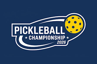 create a modern pickleball logo t shirt design