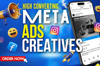 high converting meta ad creatives for ecommerce, facebook ads design, shopify ad