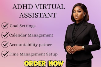 be your adhd virtual assistant, life coach and accountability coach