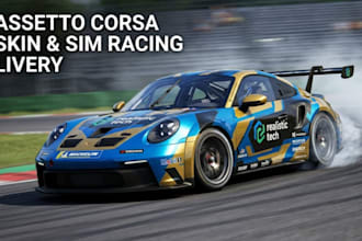 create assetto corsa skin, sim racing livery, custom car wrap design, fivem ems