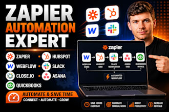 do zapier webflow forms close io hubspot crm slack asana quickbooks automation