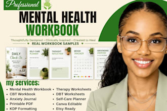 design mental health workbook design etsy digital products on canva etsy shop