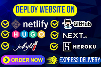 deploy your website on netlify github nextjs and heroku fast