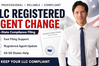 file your llc registered agent change and handle state compliance in all state