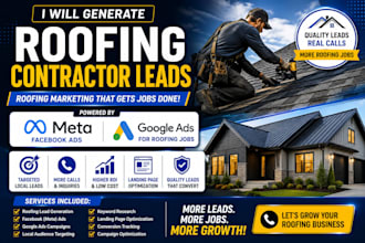 generate roofing contractor leads roofing marketing facebook google ads for jobs