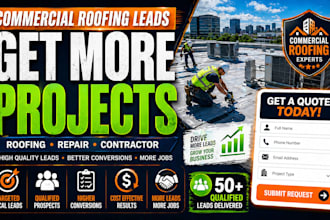 generate commercial roofing, roof repair, roofing contractor leads for business