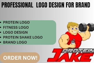 create brand shake protein logo