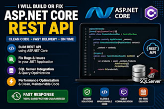 help you build or fix your aspnet core application including rest API