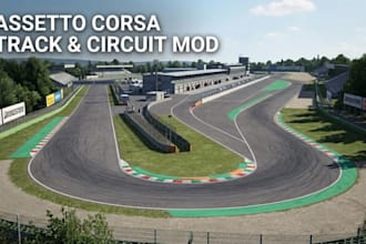 build assetto corsa track, custom circuit and sim racing road mod