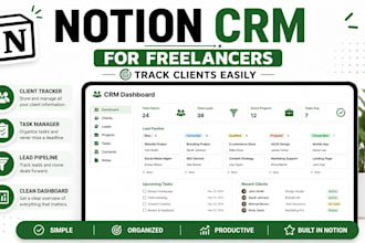 build a notion CRM for freelancers to manage clients and tasks