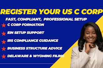 register your US c corp and handle full corporate setup