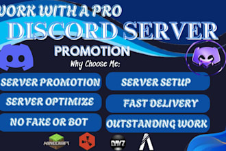 promote your minecraft gaming server, rust, dayz, fivem,discord gaming promotion