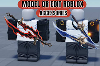 design custom roblox ugc, roblox asset, roblox accessories in blender