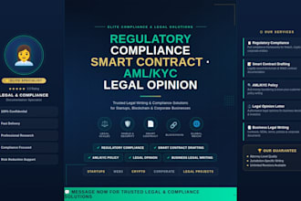 be your regulatory compliance, aml kyc policy, smart contract and legal opinion