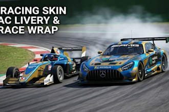 design iracing skin, sim racing wrap, ac livery and online race skin