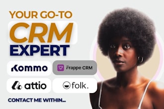 setup kommo crm, attio crm, frappe crm automation folk crm pipedrive crm