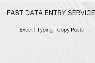 do fast and accurate data entry, copy paste, typing wor