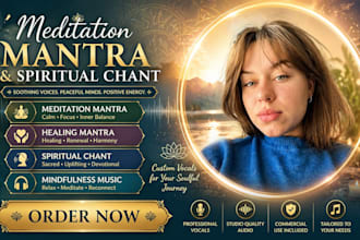 create meditation mantra, healing mantra, spiritual chant, mindfulness music