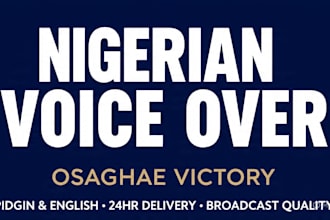 record nigerian pidgin english voiceovers to your ad and jingles