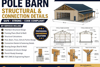 do pole barn structural calculations, plans and details